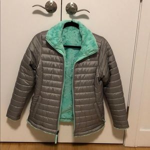 North Face Girls Reversible Mossbud Swirl Jacket